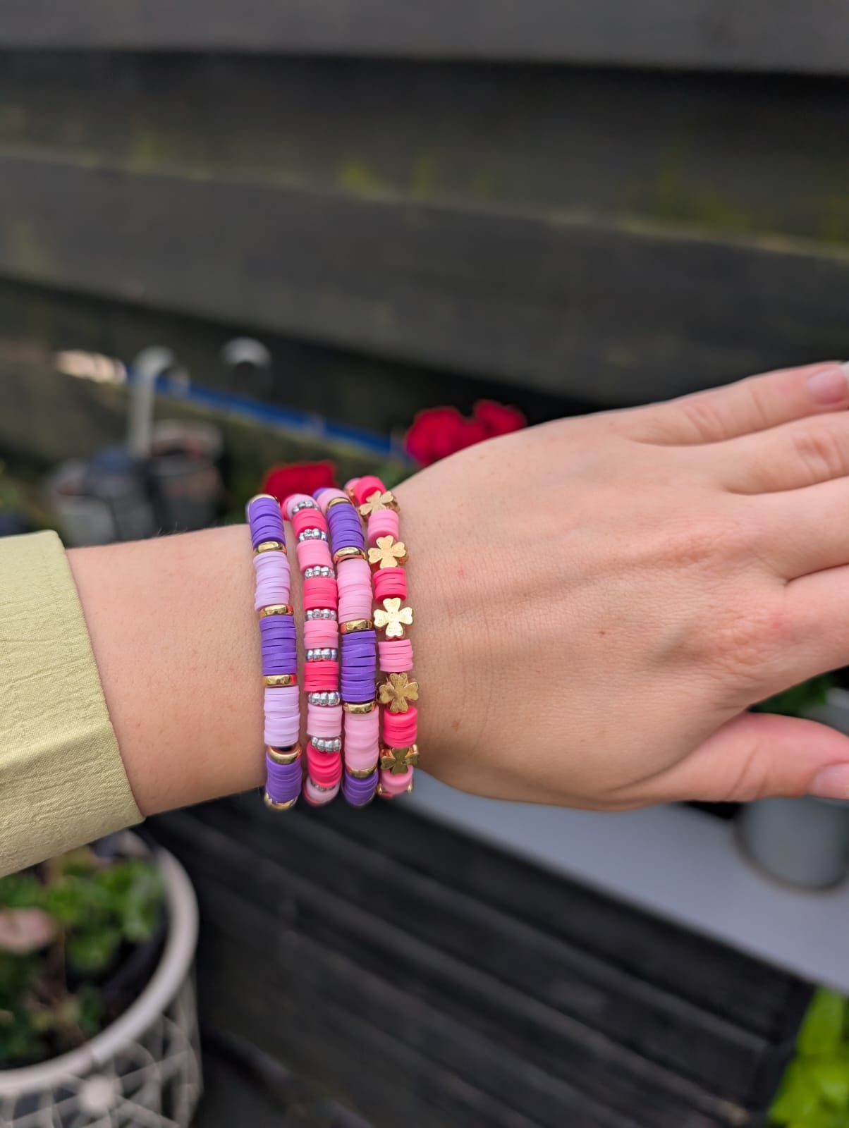 Lucky Charm Heishi Armbanden set