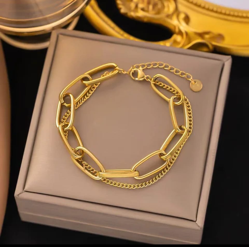 Gelaagde Schakel Armband